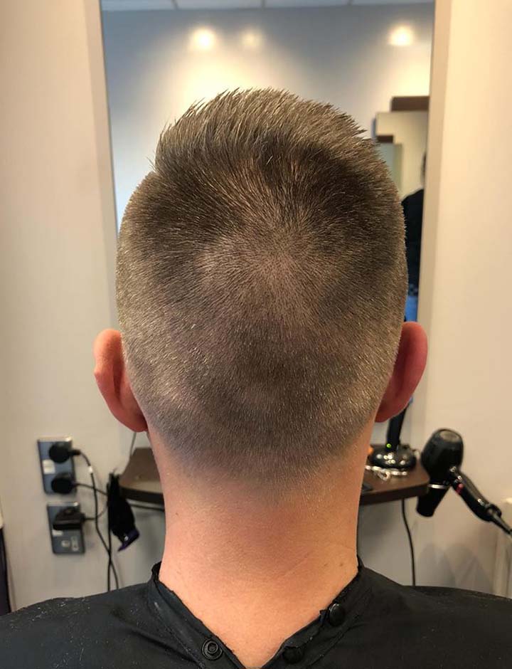 G2 Fresh haircut from the back